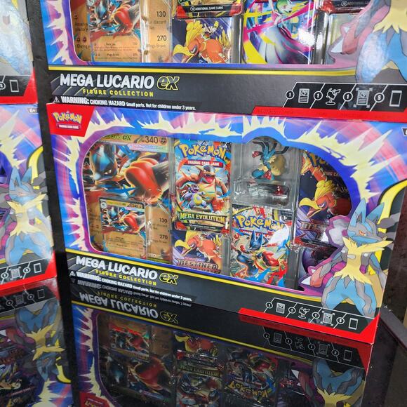 Pokémon TCG – X4 Mega Lucario EX Figure Collection Boxes (Lot of 4) - Picture 2 of 3